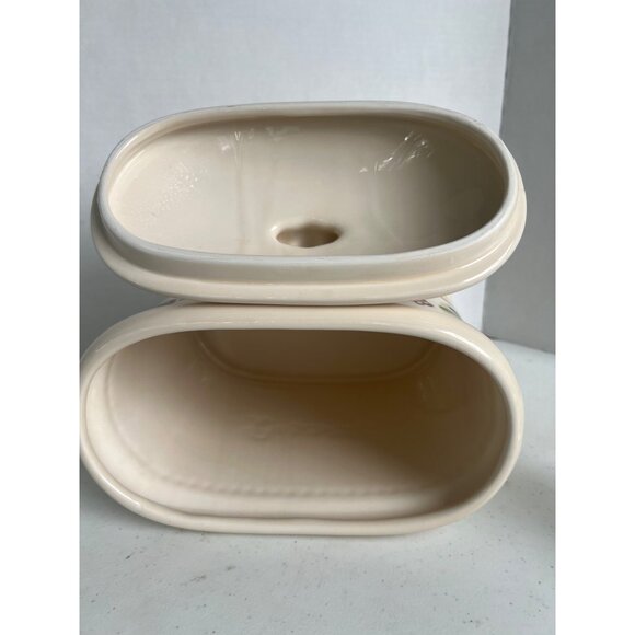 Nonni's Handmade Biscotti Cookie  Jar Canister Floral Vines Minalmalist Design - Picture 7 of 11